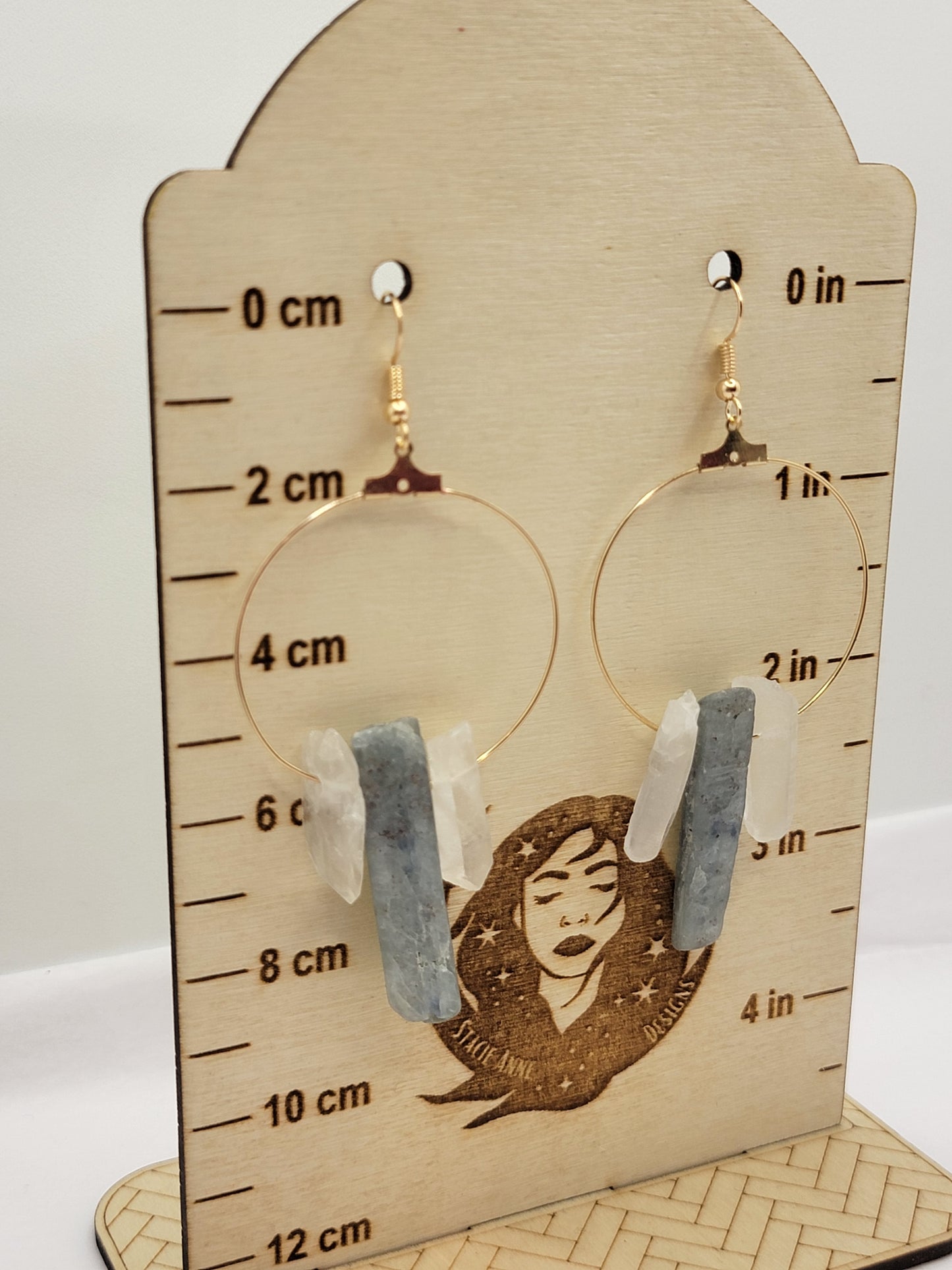 Blue Kyanite & Quartz Earrings ✨️
