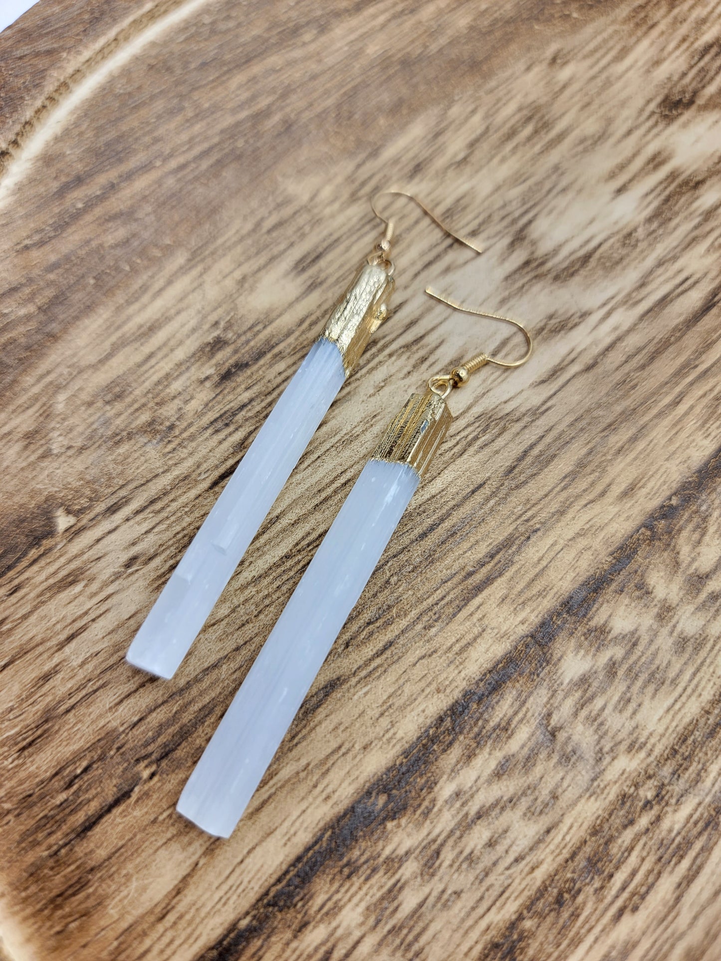 Selenite Bar Earrings