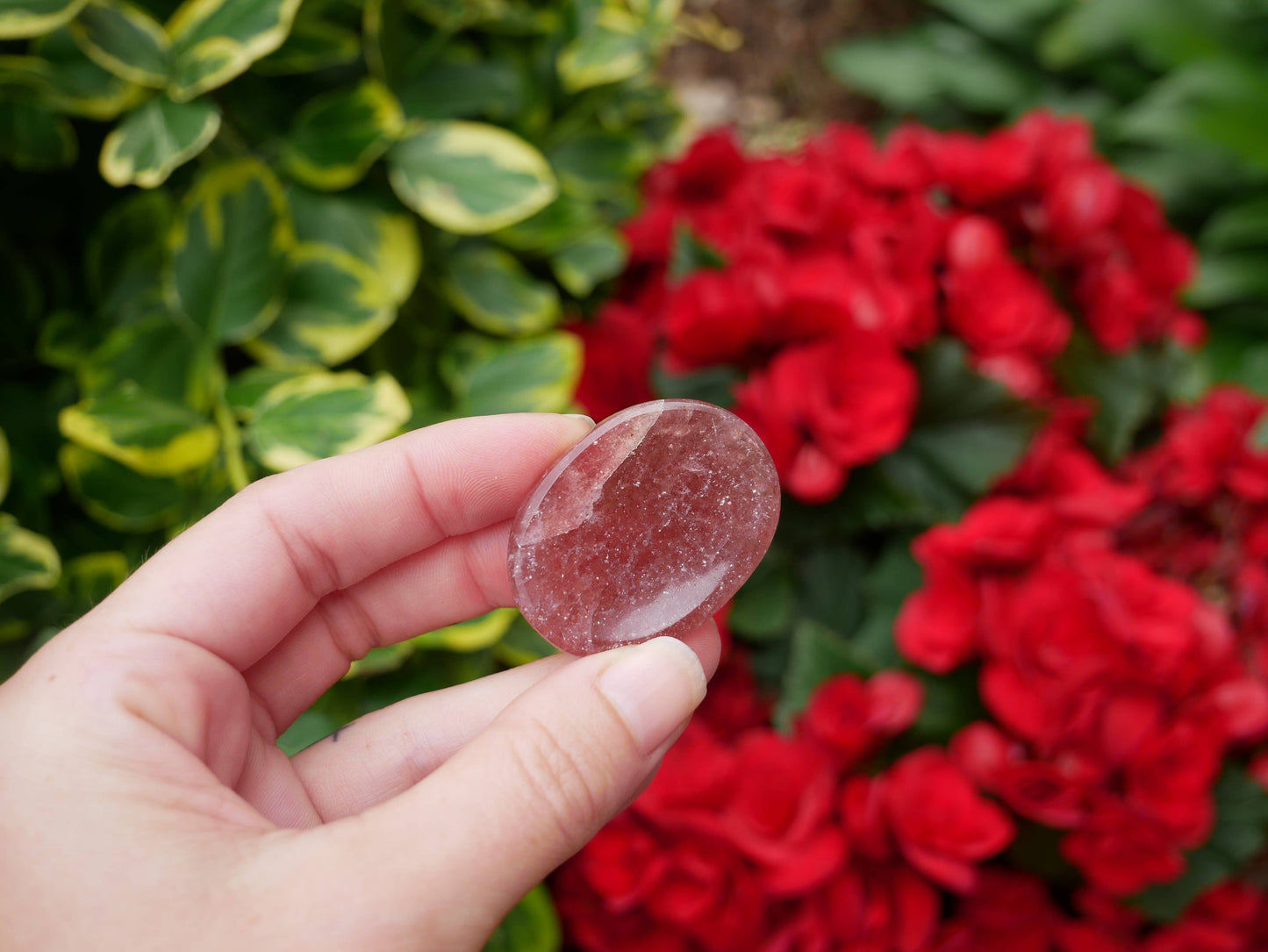 Strawberry Quartz Worry Stones