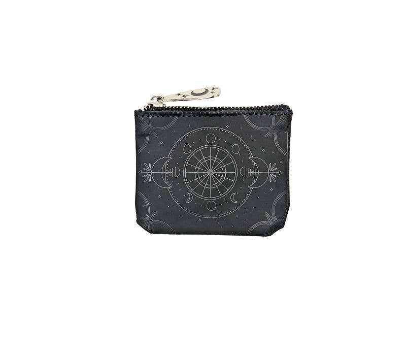 Moon Phase Wallet Coin Purse Bag Clutch Witchy Vegan Leather