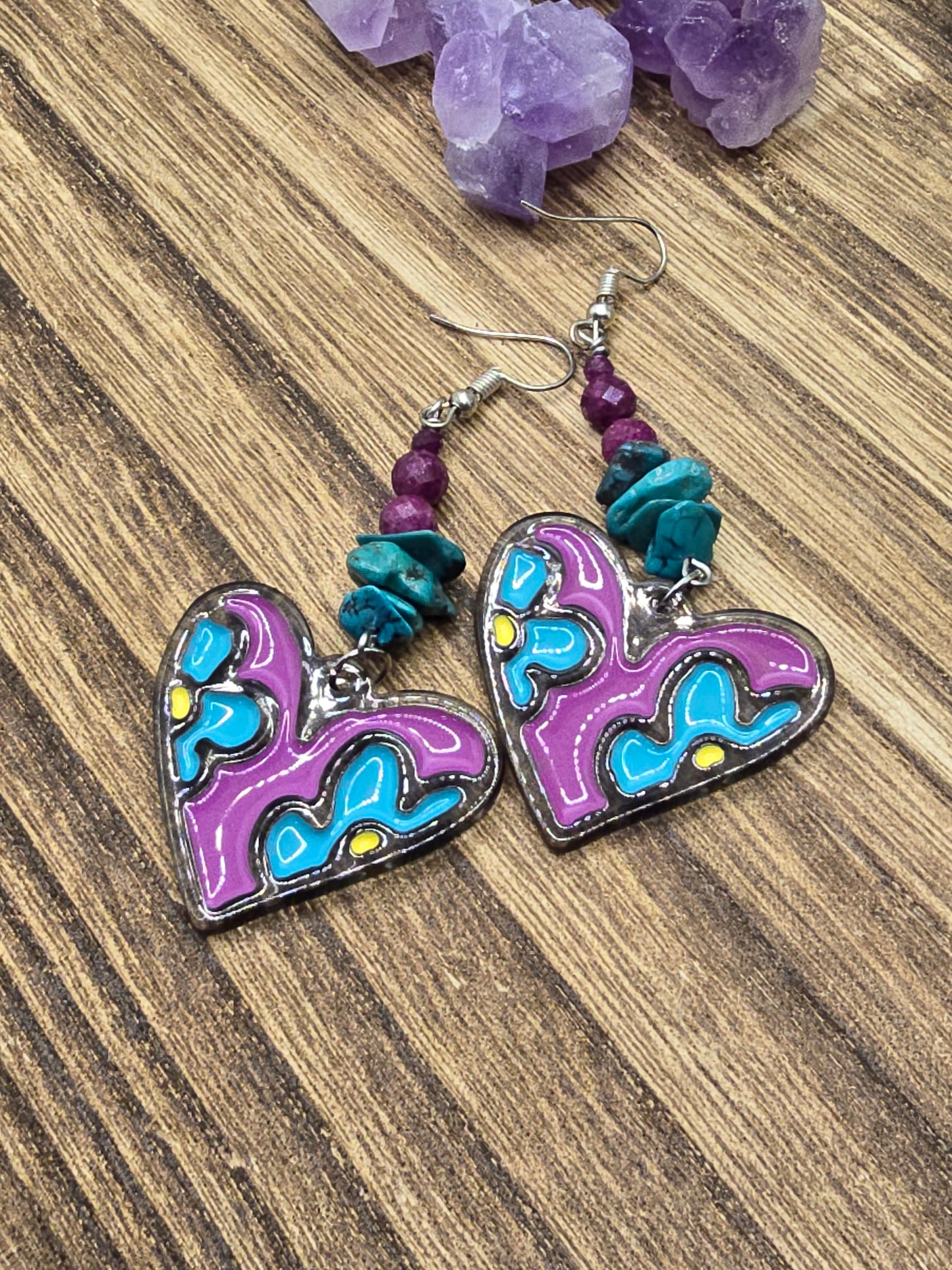 Artsy Heart Earrings ❤️