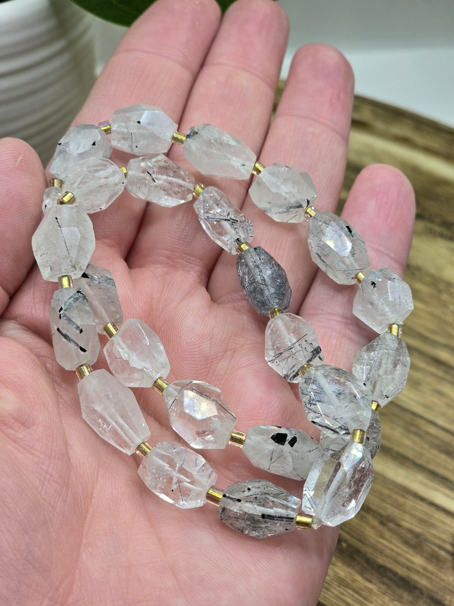 Tourmalinated Quartz Bracelet