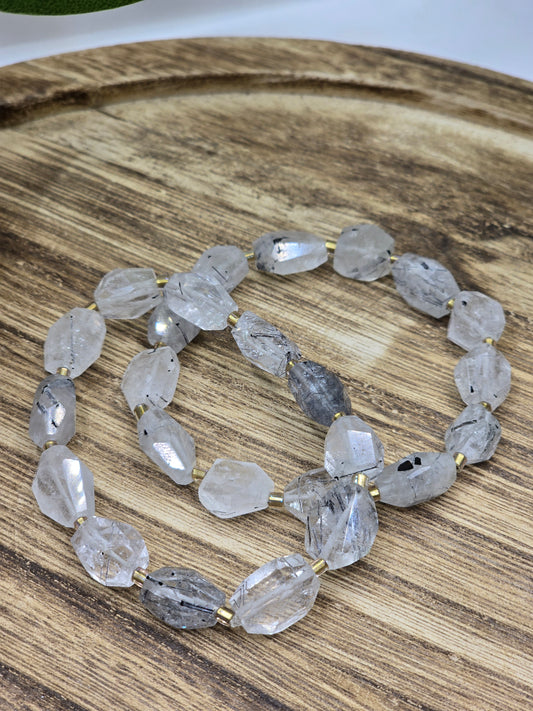 Tourmalinated Quartz Bracelet