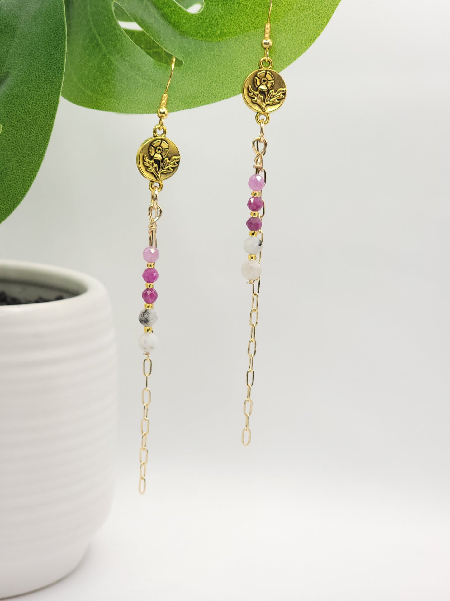 Floral Dangly Earrings