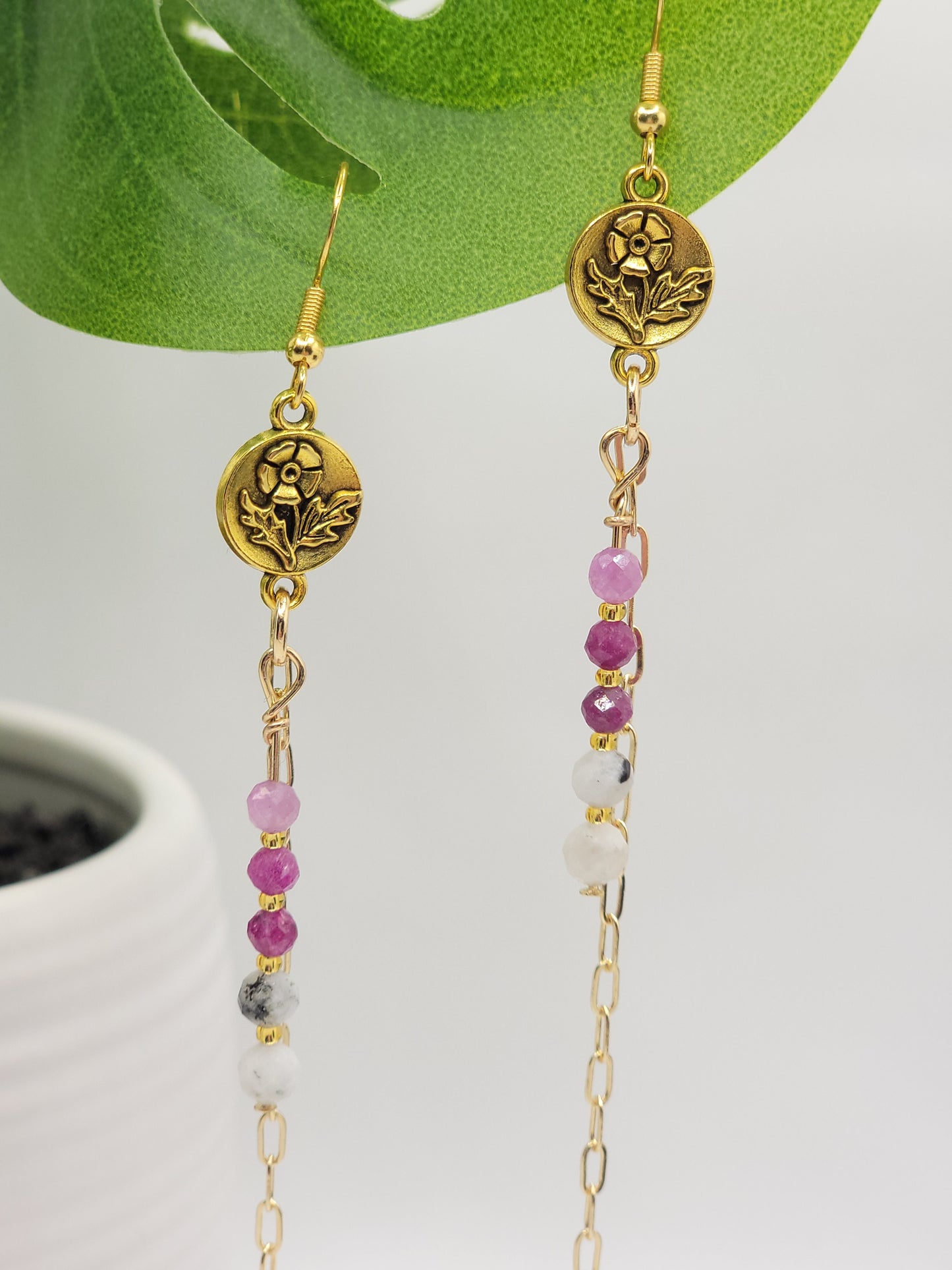 Floral Dangly Earrings