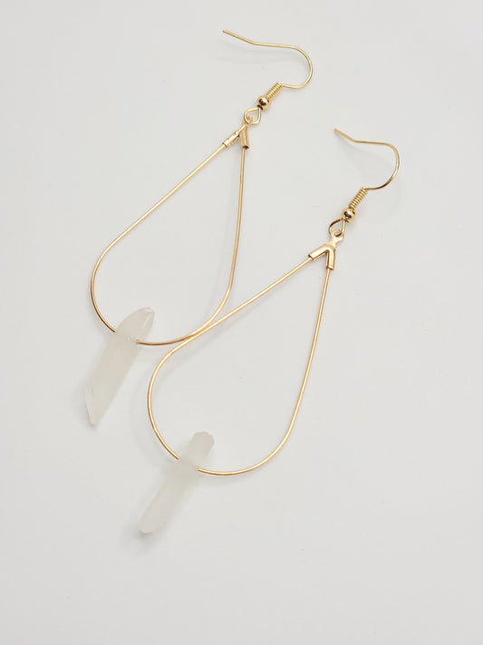 Simple & Elegant Quartz Earrings