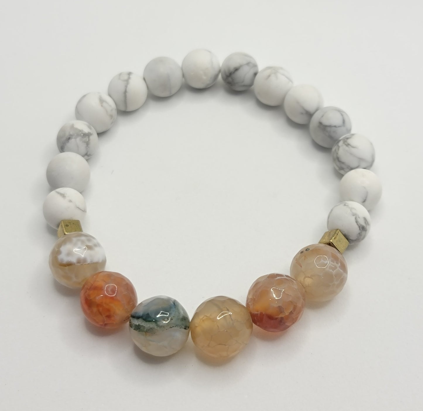 Howlite & Fire Agate