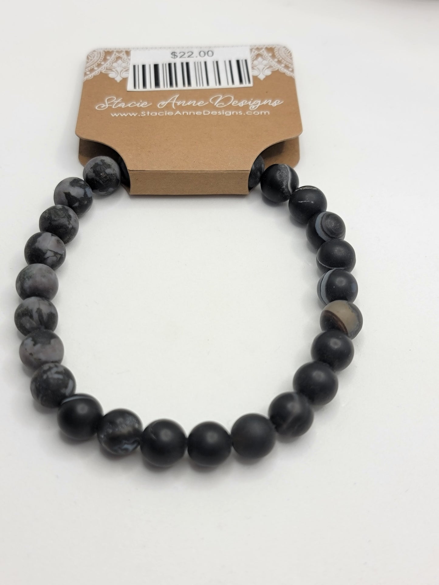 Indigo Gabbro & Agate Bracelet