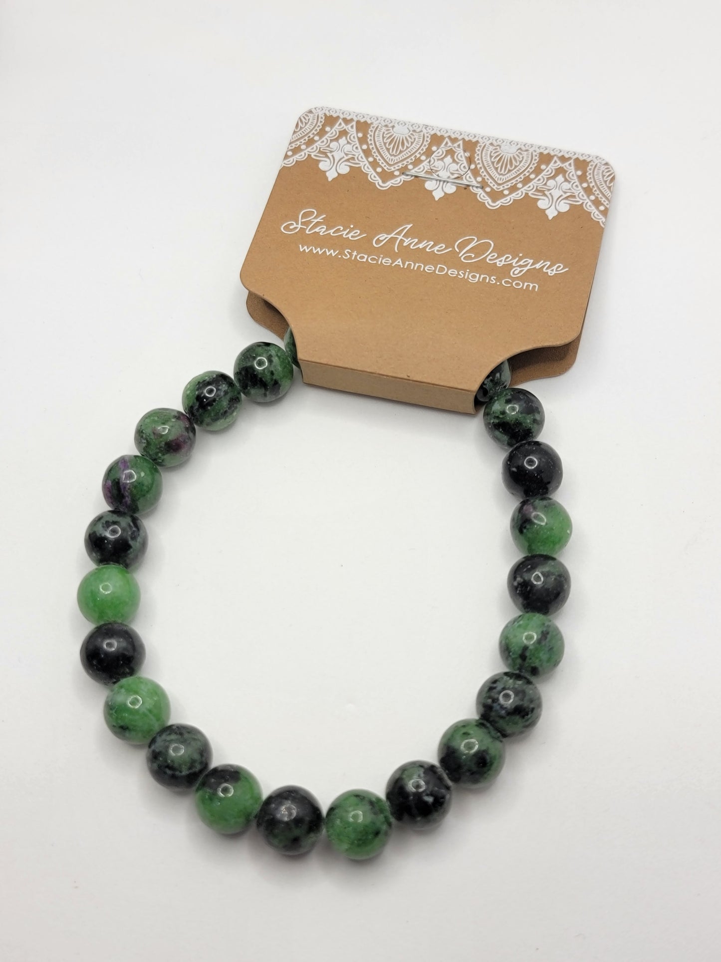 Ruby Zoisite Bracelet - Polished