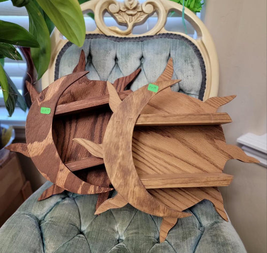 Sun & Moon Wood Shelf