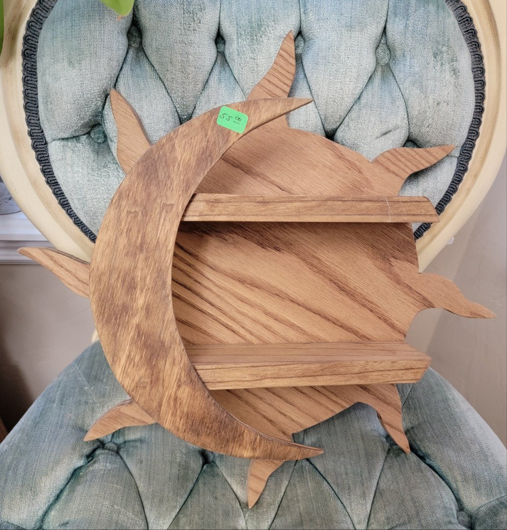 Sun & Moon Wood Shelf