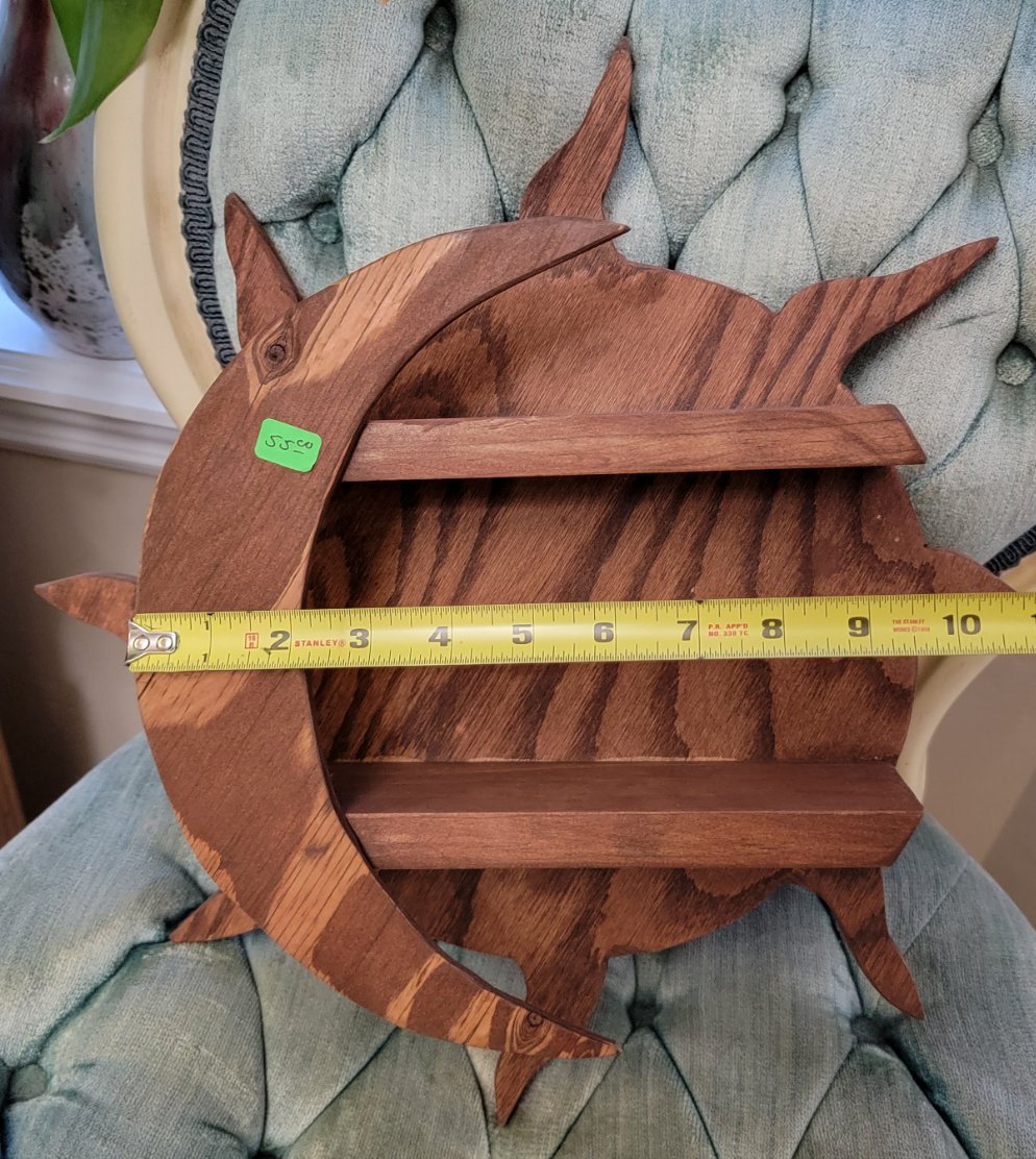 Sun & Moon Wood Shelf