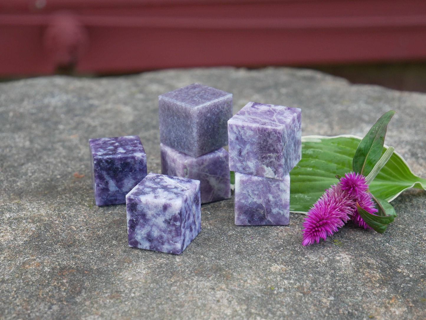 Lepidolite Crystal Cubes