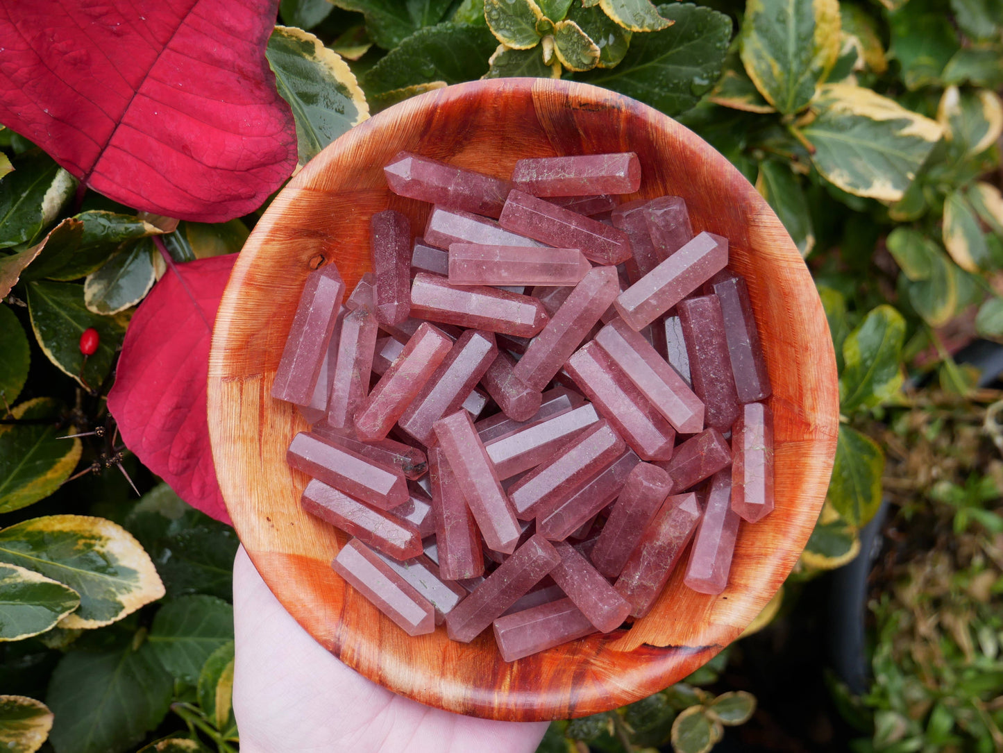 Strawberry Quartz Points