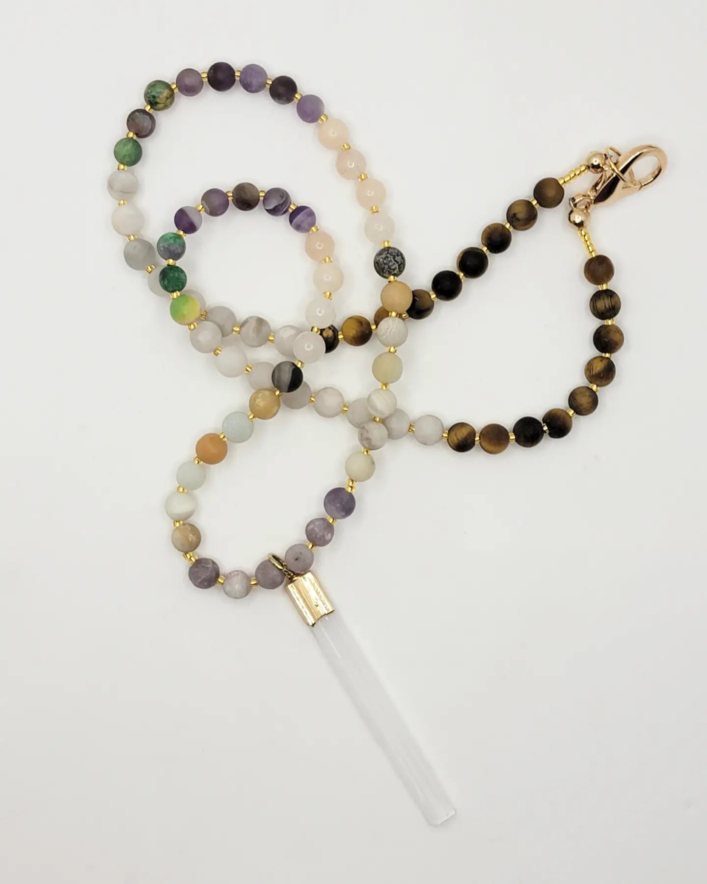 Selenite Bar Gemstone Necklace