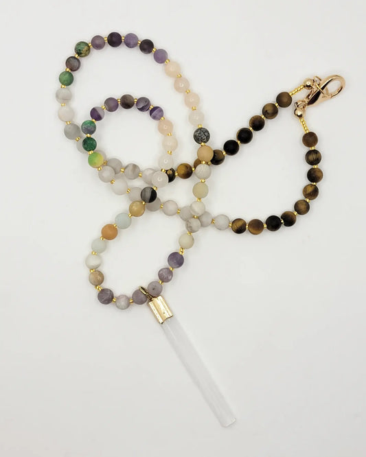 Selenite Bar Gemstone Necklace
