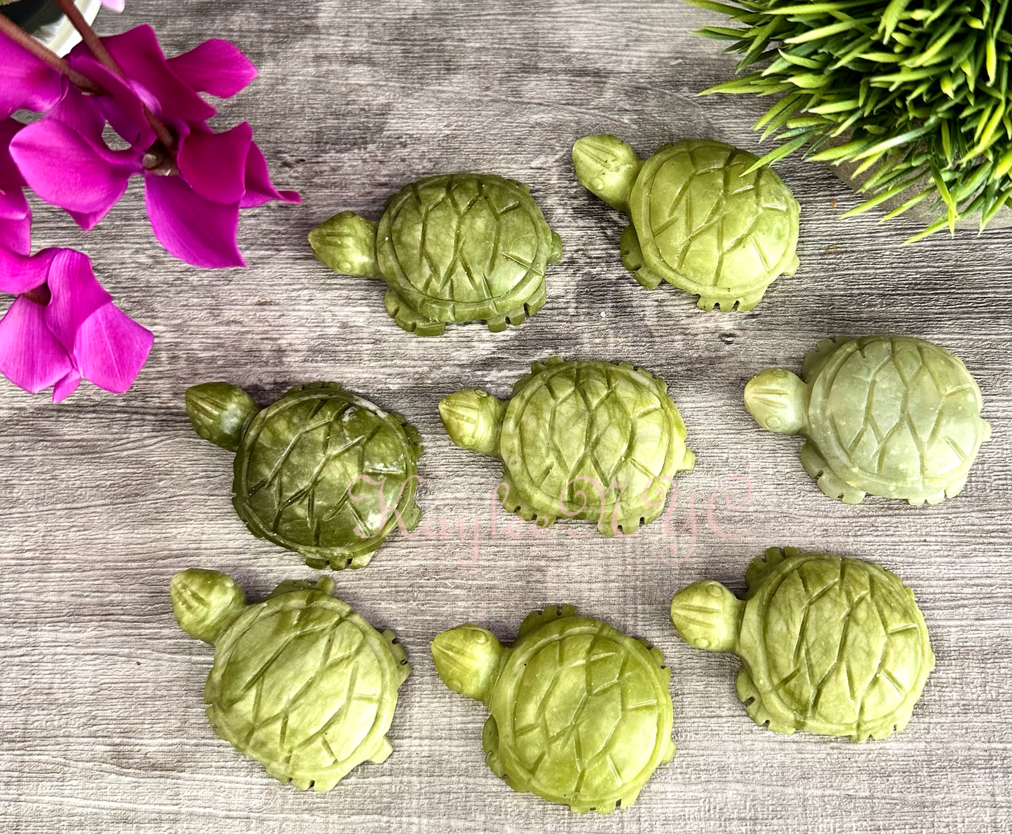 2.4” Nephrite Jade Turtles