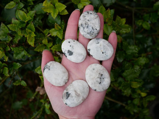 Rainbow Moonstone Worry Stones